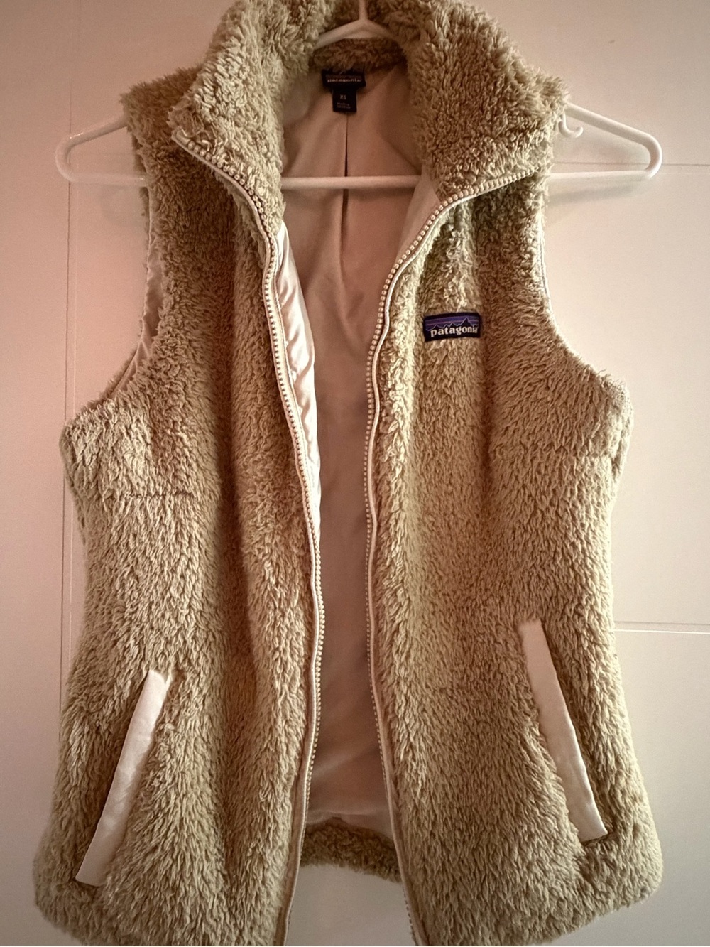 Patagonia Women's Fleece Vest in Light Beige